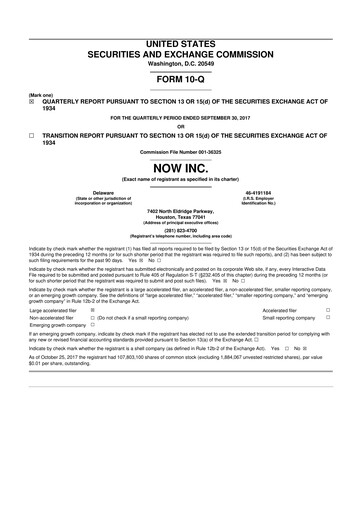 Thumbnail DNOW Inc. 10-Q Quarterly Report FY2017 