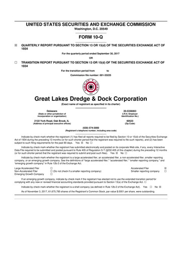 Thumbnail Great Lakes Dredge & Dock Corp. 10-Q Quarterly Report FY2017 