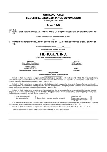 Thumbnail FibroGen 10-Q Quarterly Report FY 