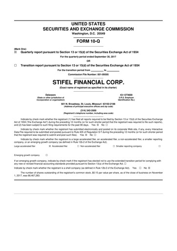 Vorschaubild Stifel
 10-Q Quartalsbericht 2017 