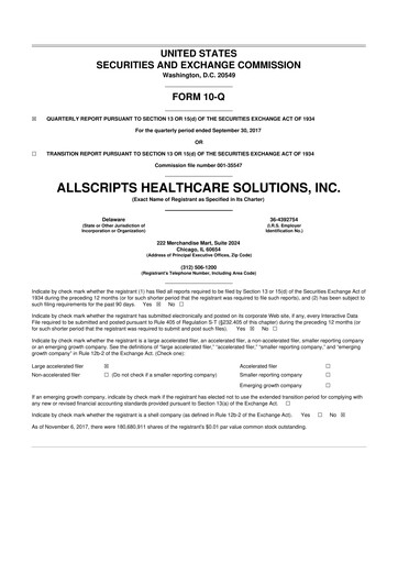 Thumbnail Veradigm 10-Q Quarterly Report FY2017 