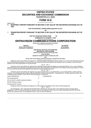 Thumbnail Entravision Communications
 10-Q Quarterly Report FY2017 