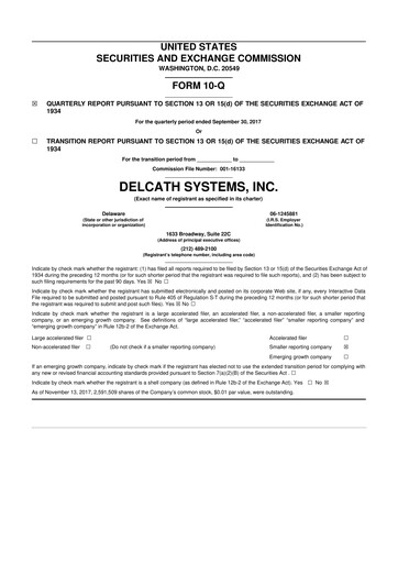 Vorschaubild Delcath Systems 10-Q Quartalsbericht 2017 