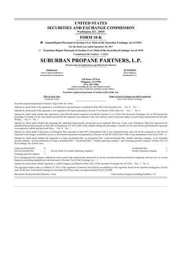 Thumbnail Suburban Propane Partners 10-K Annual Report 2017