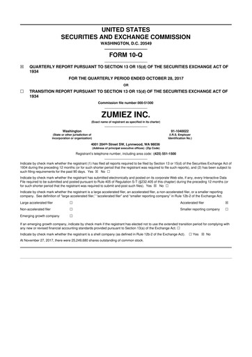 Thumbnail Zumiez 10-Q Quarterly Report FY2017 