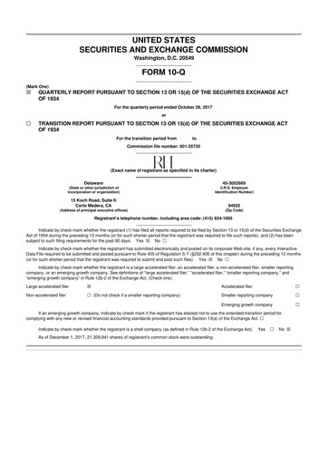 Thumbnail Restoration Hardware
 10-Q Quarterly Report FY2017 