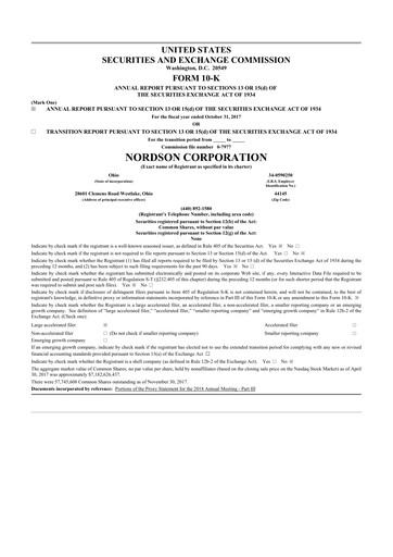 Thumbnail Nordson 10-K Annual Report 2017