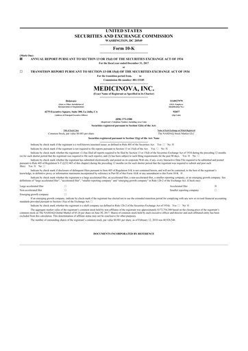 Thumbnail MediciNova 10-K Annual Report 2017