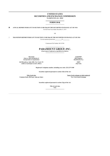 Thumbnail Paramount Group 10-K Annual Report 2017