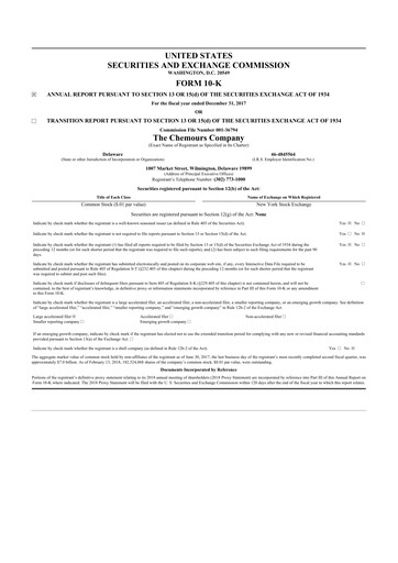 Thumbnail Chemours
 10-K Annual Report 2017