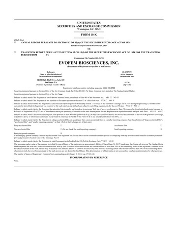 Thumbnail Evofem Biosciences
 10-K Annual Report 2017