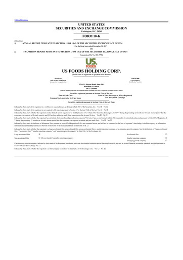 Thumbnail US Foods 10-K Annual Report 2017