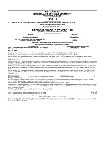 Thumbnail Seritage Growth Properties
 10-K Annual Report 2017