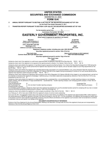 Thumbnail Easterly Government Properties 10-K Annual Report 2017