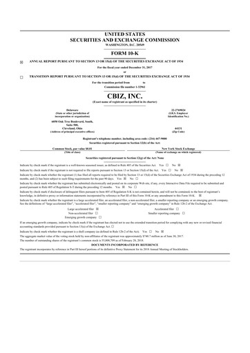 Thumbnail CBIZ 10-K Annual Report 2017