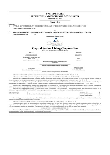 Thumbnail Sonida Senior Living 10-K Annual Report 2017
