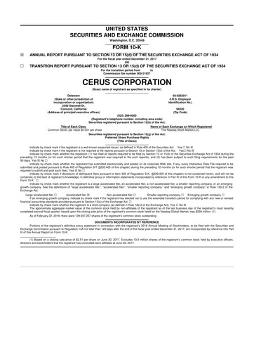 Thumbnail Cerus Corporation 10-K Annual Report 2017