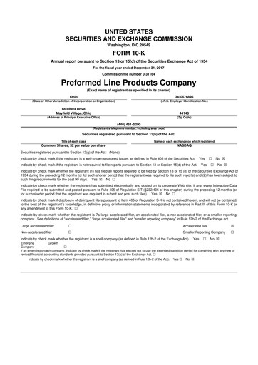 Thumbnail Preformed Line Products 10-K Annual Report 2017