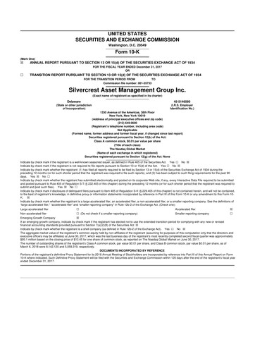 Thumbnail Silvercrest Asset Management Group 10-K Annual Report 2017