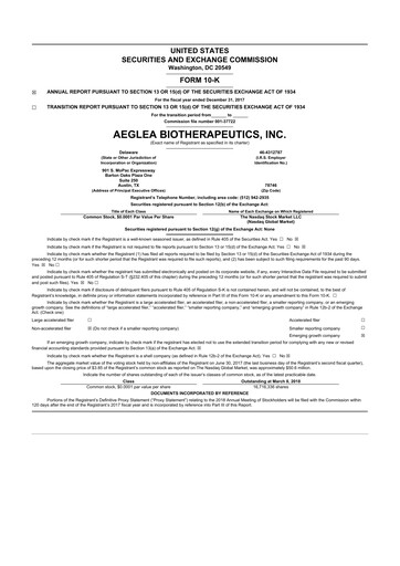 Thumbnail Spyre Therapeutics 10-K Annual Report 2017