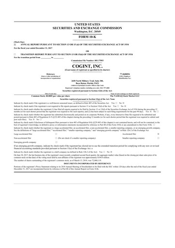 Vorschaubild Fluent 10-K Jahresbericht 2017