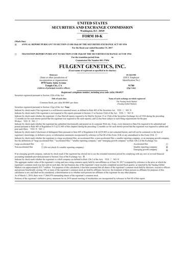 Thumbnail Fulgent Genetics
 10-K Annual Report 2017