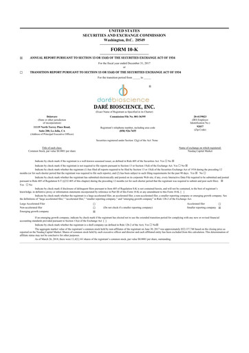 Thumbnail Dare Bioscience
 10-K Annual Report 2017