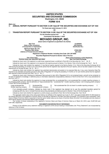 Thumbnail Movado Group 10-K Annual Report 2018