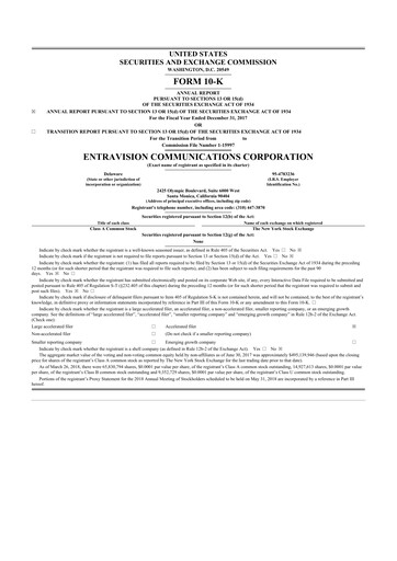 Thumbnail Entravision Communications
 10-K Annual Report 2017