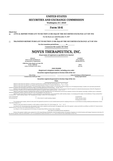 Thumbnail Eledon Pharmaceuticals 10-K Annual Report 2017