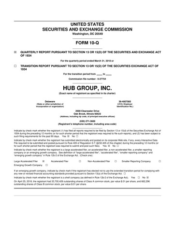 Thumbnail Hub Group
 10-Q Quarterly Report FY2018 