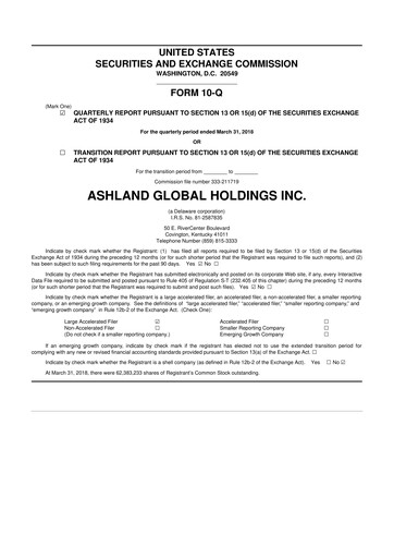 Thumbnail Ashland 10-Q Quarterly Report FY 