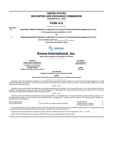 Vorschaubild Enova International
 10-Q Quartalsbericht 2018 