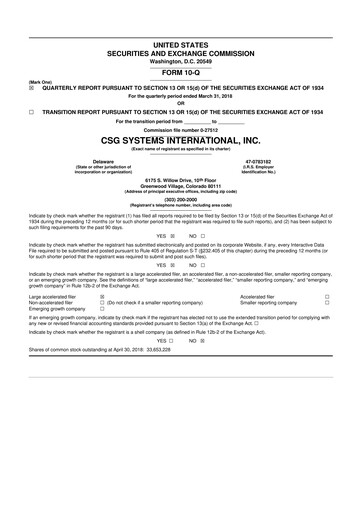 Thumbnail CSG International
 10-Q Quarterly Report FY2018 