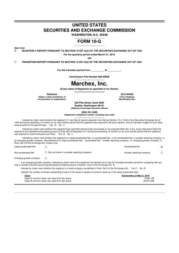 Vorschaubild Marchex 10-Q Quartalsbericht 2018 