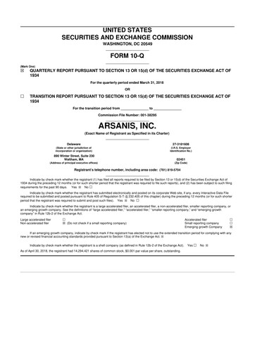 Thumbnail X4 Pharmaceuticals
 10-Q Quarterly Report FY2018 