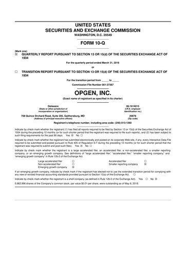 Thumbnail OpGen
 10-Q Quarterly Report FY2018 