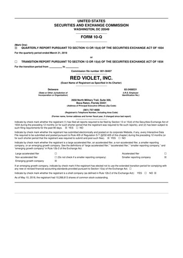 Thumbnail Red Violet 10-Q Quarterly Report FY2018 