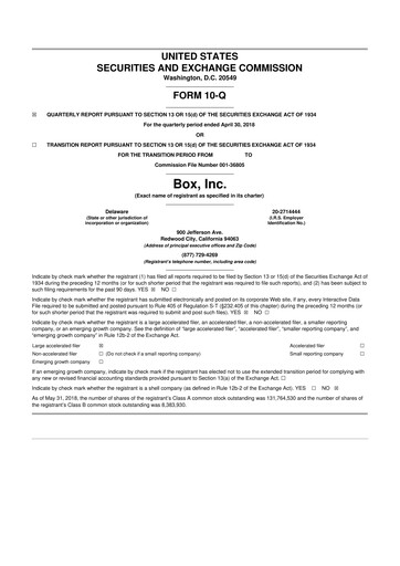 Thumbnail Box, Inc. 10-Q Quarterly Report FY2019 