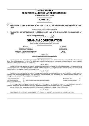 Vorschaubild Graham Corporation
 10-Q Quartalsbericht 2019 
