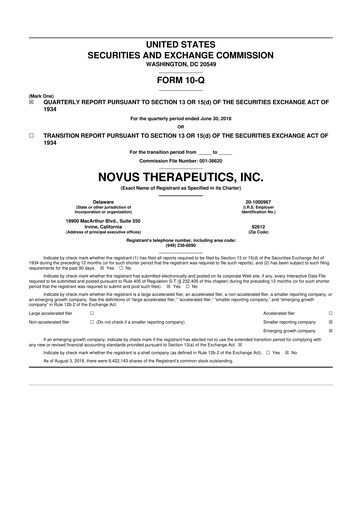 Thumbnail Eledon Pharmaceuticals 10-Q Quarterly Report FY2018 