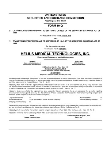 Thumbnail Solana Company 10-Q Quarterly Report FY2018 