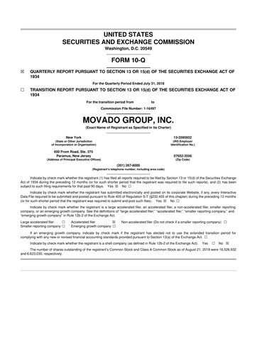 Thumbnail Movado Group 10-Q Quarterly Report FY2019 