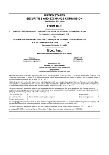 Thumbnail Box, Inc. 10-Q Quarterly Report FY2019 