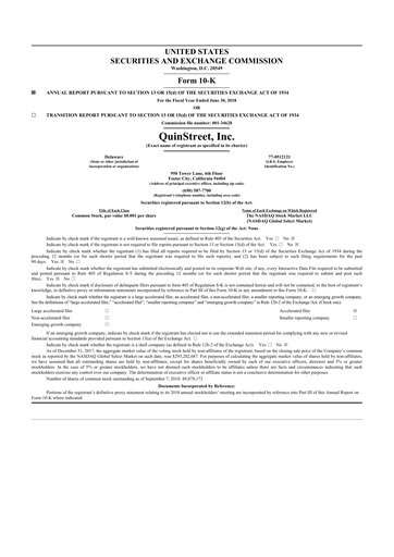 Thumbnail QuinStreet
 10-K Annual Report 2018