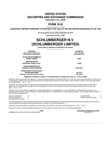 Vorschaubild SLB (Schlumberger) 10-Q Quartalsbericht 2018 