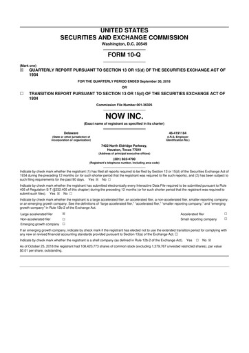 Thumbnail DNOW Inc. 10-Q Quarterly Report FY2018 