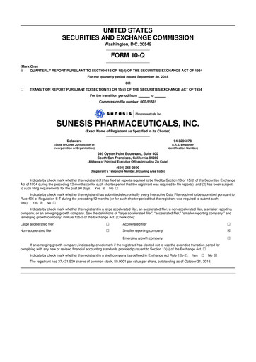 Thumbnail Viracta Therapeutics 10-Q Quarterly Report FY2018 