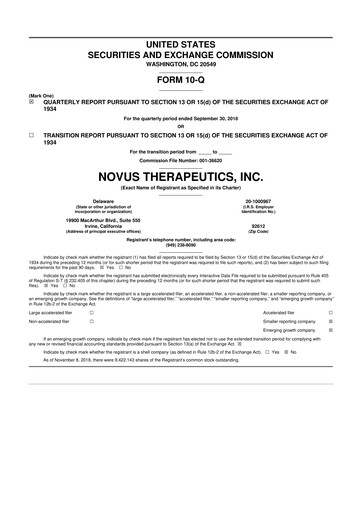 Thumbnail Eledon Pharmaceuticals 10-Q Quarterly Report FY2018 