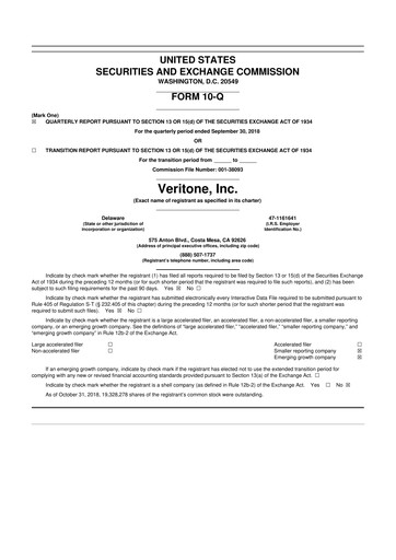 Thumbnail Veritone 10-Q Quarterly Report FY2018 